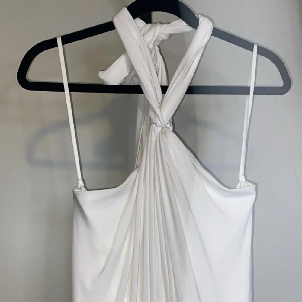 Halston Braided Neck Dress - Picture 3 of 9